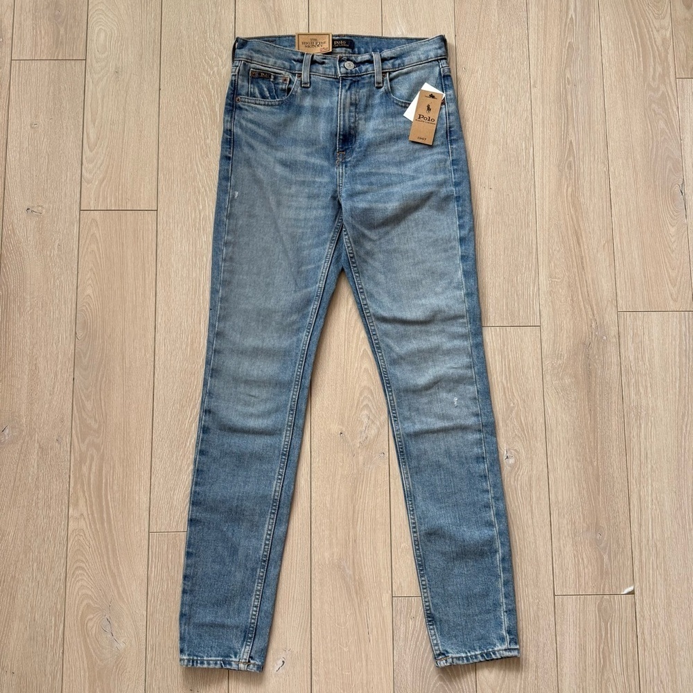 NWT Polo Ralph Lauren The High Rise Skinny Jeans Women’s Size 25R Rope Dyed